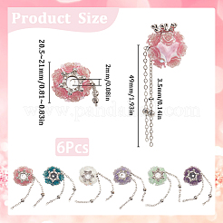 6 шт. 6-х цветные бусины из полимерной глины ручной работы со стразами CLAY-SC0001-91