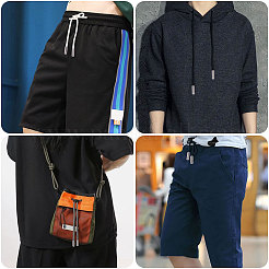 6 шт. 3-х цветные сменные шнуры-шнурки из хлопка AJEW-CA0004-37