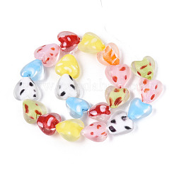 Бусы лэмпворк ручной работы LAMP-N036-09A