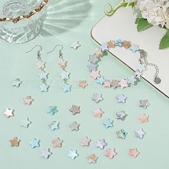 2 нити бусин-ракушек натурального цвета макарон SHEL-SC0001-88A