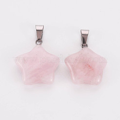 Звезды кварца подвески натуральной розовой&nbsp;G-Q367-12