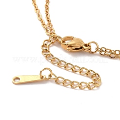 Ожерелье из нержавеющей стали 304 с ажурным крестом NJEW-E088-01G