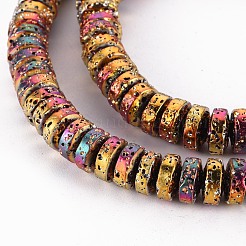 Гальванические бусины из натуральной лавы G-T114-69C