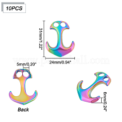 10 шт. ионное покрытие (IP) застежки-крючки из нержавеющей стали 304 STAS-UN0040-70