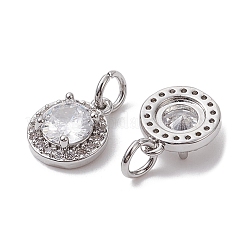 Латунные микропаве прозрачные кубические циркониевые подвески&nbsp;KK-K360-16P