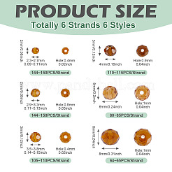 6 нити 6 стилей стеклянных бусин нити&nbsp;EGLA-TA0013-21D