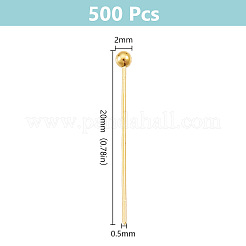 500 шт. Латунные булавки с шаровой головкой KK-GO0001-57