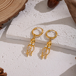 Серьги-кольца из нержавеющей стали в форме осьминога&nbsp;GM3058