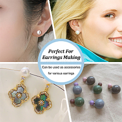 20 пара 925 сережек-гвоздиков из стерлингового серебра STER-GO0001-46