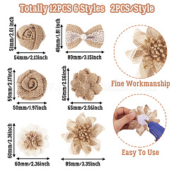 12 шт. 6 стиля аксессуаров для украшения из джута&nbsp;DIY-TA0011-98