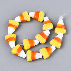 Бусы лэмпворк ручной работы LAMP-N028-10