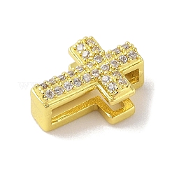 Покрытие стойки латунные прозрачные бусины из кубического циркония&nbsp;KK-S380-21G