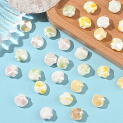 40 шт. 4-х цветные фарфоровые бусины ручной работы в форме ракушек PORC-YW0001-20