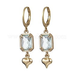 Стеклянные серьги с защелкой EJEW-JE06397-03