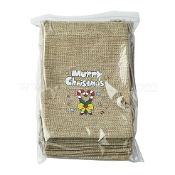 12 шт. 12 стиля рождественских принтованных мешков для упаковки мешков с завязками ABAG-FS0001-03B