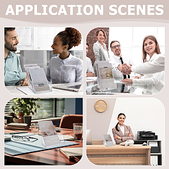 4шт. 4 стиля акриловый держатель для визиток ODIS-WR0001-08