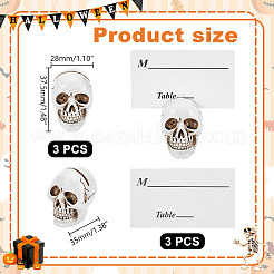 Визитница из смолы с черепом DIY-WH0430-814