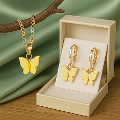Комплект украшений в виде бабочки из легкого золотого сплава&nbsp;SJEW-HY0001-16
