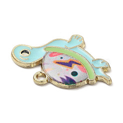 Подвески из эмалевого сплава с покрытием из легкого золота&nbsp;ENAM-L041-05A