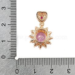 Латунные микро проложить кубического циркония подвески KK-E795-12KCG-02