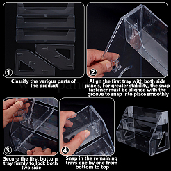Одноуровневые акриловые подставки для косметических украшений&nbsp;ODIS-WH0043-217C