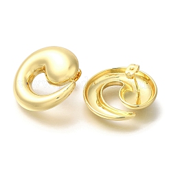 Стойка металлизированная большая раковина улитка латунные серьги-гвоздики EJEW-L097-09G