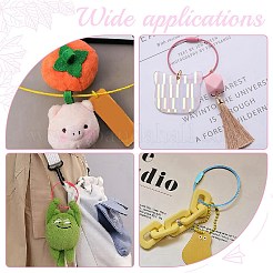 32 шт. 16-цветный брелок из нержавеющей стали с кабелем и проволокой для выпечки&nbsp;AJEW-SC0002-21