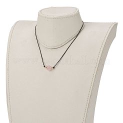 Естественно Розовый кварц бисером ожерелья NJEW-JN03099-03