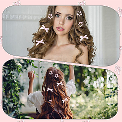 15 шт. заколки-звездочки для волос с железными кнопками&nbsp;OHAR-CP0001-23