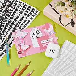 12 лист 2 цвета буквы a~z ПВХ водонепроницаемые самоклеящиеся наклейки STIC-GA0001-21