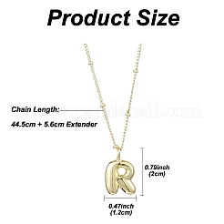 1 шт. латунные подвески в виде буквицы NJEW-YW0001-24R