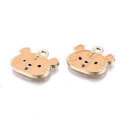 Подвески из эмалевого сплава с покрытием из легкого золота&nbsp;X-ENAM-T009-83B-RS