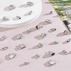 90 шт. 3 стиля тибетских сплавных торцевых заглушек&nbsp;TIBE-LP0001-08