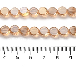 Стеклянные бусины с гальваническим покрытием  EGLA-C010-01A-PL02