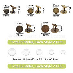 Набор для самостоятельного изготовления запонок из сплава с куполом DIY-UN0005-87