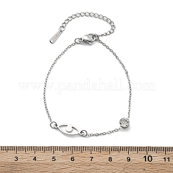 201 браслет-цепочка из нержавеющей стали BJEW-H205-01B-P