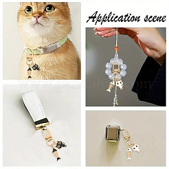 2 шт. эмалевая подвеска в виде кошки и рыбьей кости&nbsp;KEYC-YW00170