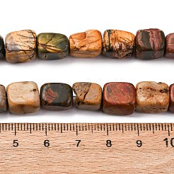 Нити бусин из натурального камня пикассо/полихромной яшмы G-B155-D10