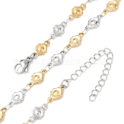 Ожерелья из цепочек с цветочным узором из нержавеющей стали 304 толщиной 5.5 мм&nbsp;NJEW-P346-01A