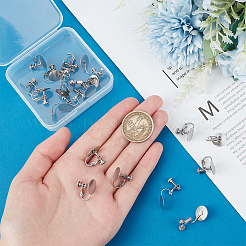 20 шт. фурнитура для сережек-клипс из нержавеющей стали 316 STAS-UN0053-54