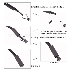 Аглеты из сплава для шнурков PALLOY-PH0013-40-WH