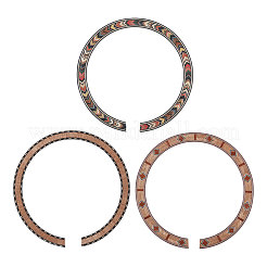 3 шт. 3-цветная деревянная наклейка на резонаторное отверстие для классической гитары&nbsp;DIY-CA0008-07