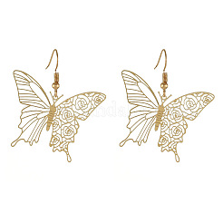Серьги-подвески из латуни в форме бабочки FS-WGBBA4D-01
