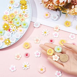 80шт 10 стиля непрозрачные кабошоны из смолы CRES-SC0002-65