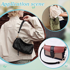 Сумочные ручки из композитной коровьей кожи с металлическими застежками для замены аксессуаров для сумок.&nbsp;FIND-WH00670-123