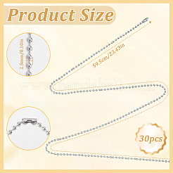 Изготовление ожерелья из 30 железной шариковой цепочки&nbsp;MAK-SP0001-08P