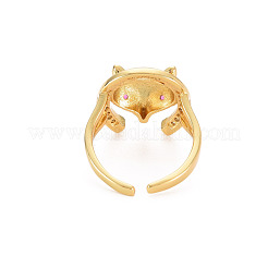 Латунные микро проложить манжеты кольца кубического циркония RJEW-S045-147G