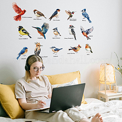 Полупрозрачные самоклеящиеся наклейки на стену из ПВХ STIC-WH0015-301