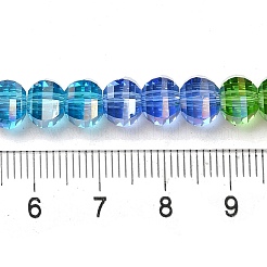 Стеклянные бусины с гальваническим покрытием  EGLA-C007-02