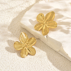 Серьги-гвоздики из нержавеющей стали в форме цветка GA4596